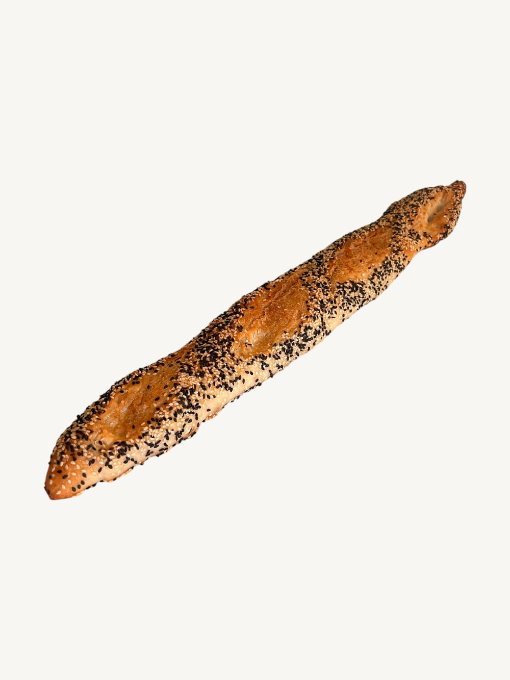 Sesame sourdough baguette